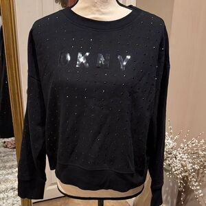 DKNY Black Studded Sweatshirt